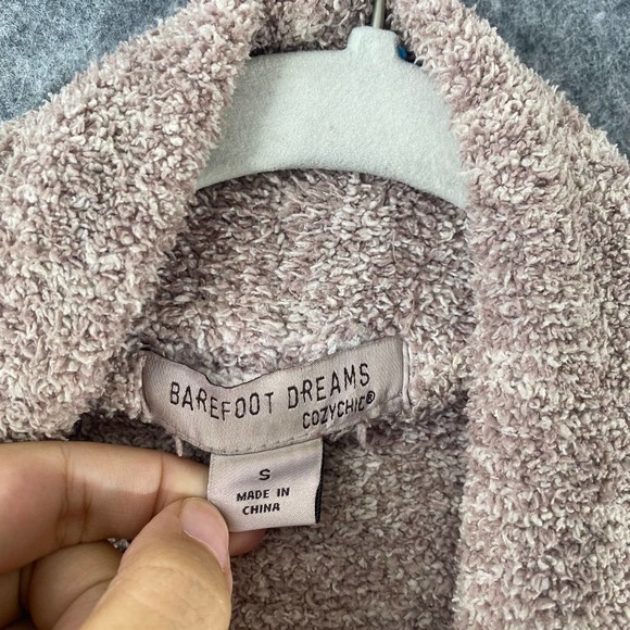 Barefoot Dreams Cali Cardigan Small Beige Tan CozyChic Lite Long Sleeve Knit - Picture 6 of 9